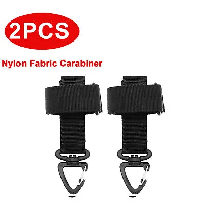 2pcs Tactical Molle Belt Carabiner Key Holder Bag Hook Webbing Buckle Strap Clip • $9.79