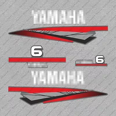 Yamaha 6 HP Two 2 Stroke Outboard Engine Decals Sticker Set Reproduction 6HP • $27.89