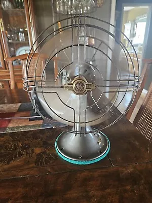 VIntage General Electric 10  Blade Oscillating Fan Restored.  • $249