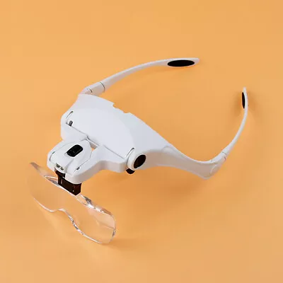 £10.92 • Buy LED Light Lamp Visor Head Magnifying Glass Lens Loupe Jeweler Headband Magnifier
