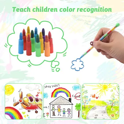 Colours Painting DIY For Toddlers Stackable Colouring Pencil Stationery • £8.90