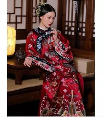 Chinese Traditional Qing Dynasty Qipao Printing Improved Cheongsam Dress Cloak  • $71.43