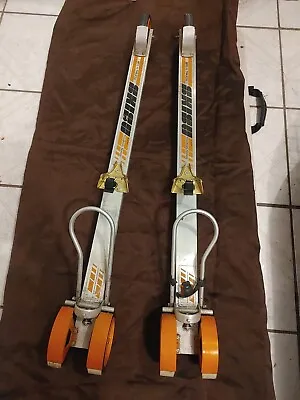 Vintage RARE SKISU Roller Skis 1980s Hans H Thaulow Trondheim Norway  • $75