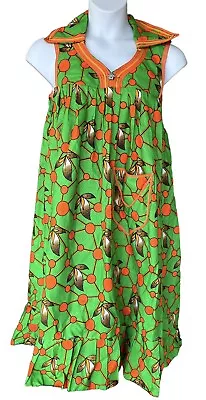 Vintage Handmade Funky Women’s Summer Dress MuMu 60’s 70’s Sleeveless Colorful • $40