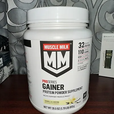 Muscle Milk Proseries Gainer Vanilla Creme Protein Powder Supplement 01/24 • $23.98