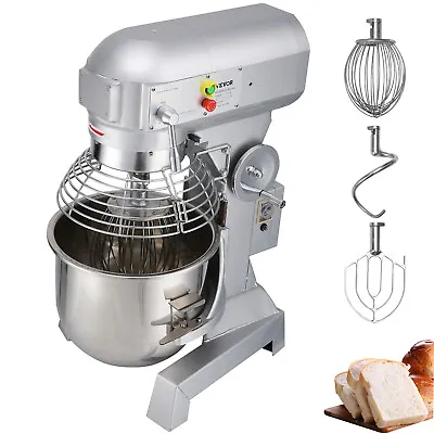 VEVOR Commercial Food Mixer Dough Food Mixer 10Qt 3 Speeds Pizza Bakery 450W • $410.99