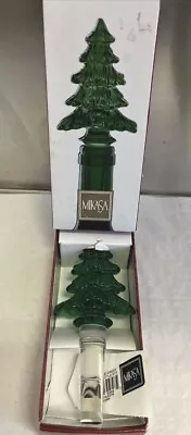 Mikasa Holiday Time Green Wine Bottle Stopper T8228/900 Christmas Tree 5 ¾” Tall • £11.57