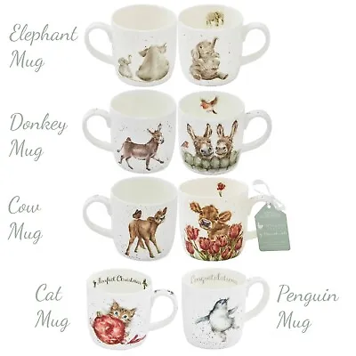 WRENDALE Designs Mug Sausage Dog Bessie The Cow Cat Elephant Penguin • £9.50