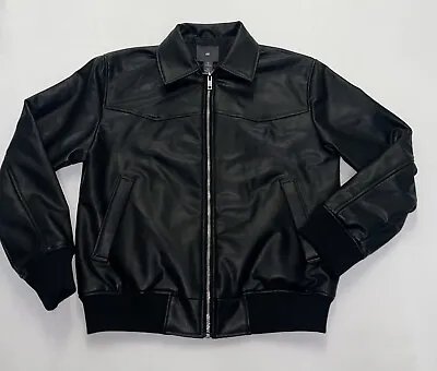 H&M Faux Leather Jacket Regular Fit Size Large • $80