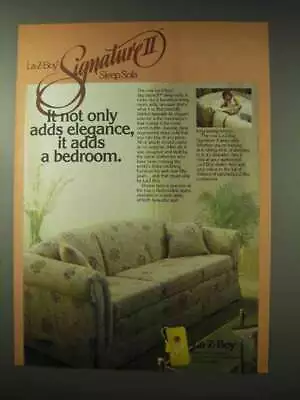 1984 La-Z-Boy Signature II Sleep Sofa Ad - Adds Bedroom • $19.99