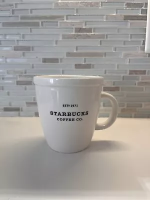 Starbucks Vintage Barista Mug 2001 Ceramic Large White 16oz Coffee Cup Est 1971 • $20