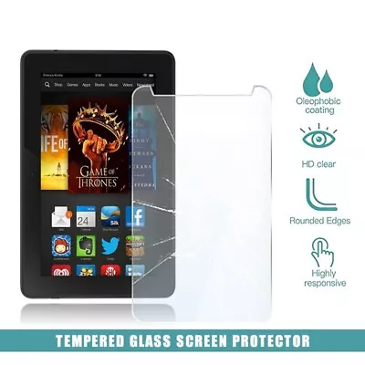 For Amazon Fire HD 8 (7th/ 8th ) - Tablet Tempered Glass Screen Protector Cover • £3.99