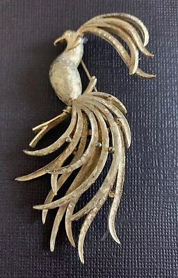 Vintage Avon Textured Gold Tone PIN Peacock Bird Of Prey • $22