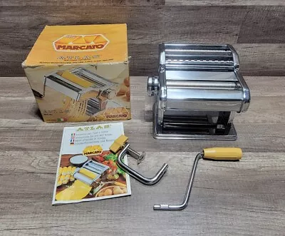 VTG Marcato Atlas Pasta Maker Model 150 Hand Crank Machine Made In Italy *CLEAN • $39.95