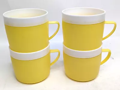 Set Of 4 Vintage 1960's Bolero Therm-O-Ware Mugs Yellow • $12.97