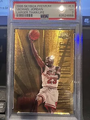 1995 Skybox Premium Michael Jordan Larger Than Life Graded PSA 7 Near Mint • $69.99