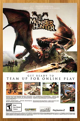 2004 Monster Hunter PS2 Playstation 2 Vintage Print Ad/Poster Official Promo Art • $17.99