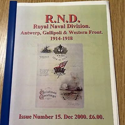 Royal Naval Division Booklet Issue 15 • £2