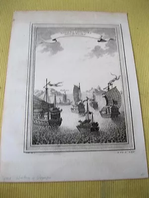 Vintage PrintBARQUES CHINOISESc1749Umiak Kaiak Ou Canot A Un Seul Homme • $20