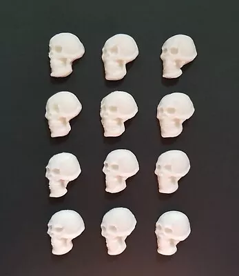 Halloween Edible Skulls Cupcake Toppers Cake Decorations • £5.49