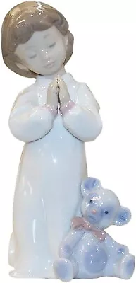 Vintage Lladro #6581 Child Praying With Teddy Bear At Her Feet • $24.99