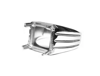 Mens 925 Silver Ring Setting 789 Mm Square Ring Blanks Silver Square Mounts • $29.75