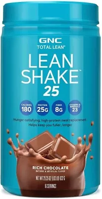 GNC Total Lean Lean Shake 25 Supports Healthy Metabolism Rich Chocolate 1.83 Lb • $56.34