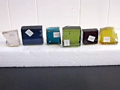 VINTAGE BLENKO GLASS SAMPLE BLOCKS LOT OF 6 Colors • $38