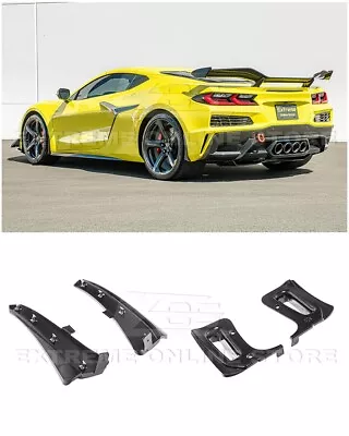 For 22-Up Corvette C8 Z06 XL Extended CARBON FLASH METALLIC Front Rear Mud Flaps • $369.98