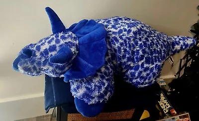 My Pillow Pets Triceratops Plush Stuffed Animal 27”+Large Blue Dinosaur Rare Toy • $35