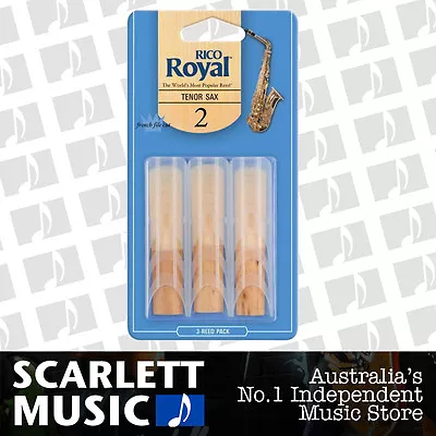 $22.89 • Buy Rico Royal Tenor Sax Reeds 3 Pack Reed Size 2 ( Two ) RKB0320 3PK
