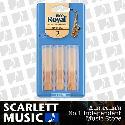 Rico Royal Tenor Sax Reeds 3 Pack Reed Size 2 ( Two ) RKB0320 3PK • $28.95