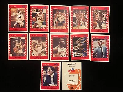 1990-91 ProCards CBA Quad City Thunder Singles - Choose From List • $1.49