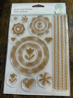 Martha Stewart Clear Stamps Heart And Flower Circles Tulip Borders Zig Zag NEW • $5.95