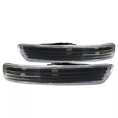 For 98-01 Acura Integra Front Bumper Lights Turn Signal Parking Lamps Black Pair • $33.99