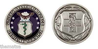 Air Force Medic Medical Service Caduceus Cross Badge 1.75  Challenge Coin  • $34.99