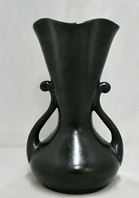 Red Wing Pottery Black Glaze 2 Handles Vase # 505 • $65