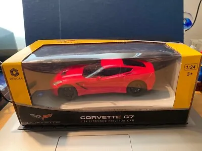 Braha Corvette C7 Red 1:24 Licensed Friction Car 18cm New & Boxed & Rare  In Red • $22.73