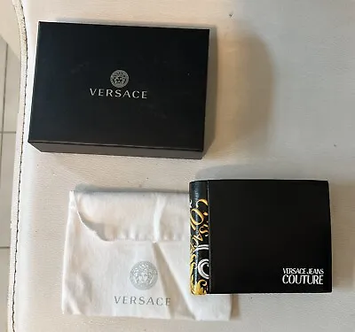 NEW -  Versace Jeans Couture Regalia Baroque Leather Befolt Wallet • $149.99