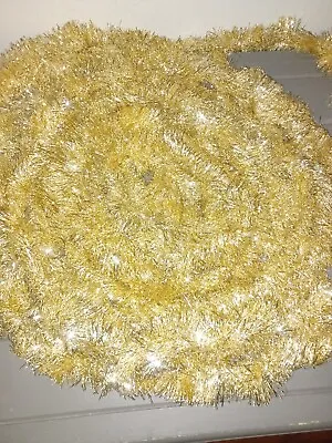 30 FT Gold Vintage Tinsel Christmas Tree Garland 2  W • $15