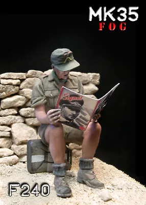 MK35 FoG Models 1/35 Scale DAK WW2 German Soldier Sitting Reading • £12.99