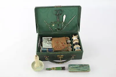 £1.20 • Buy 4 X Antique / Vintage HABERDASHERY Inc MAPPIN & WEBB Leather Box Etc
