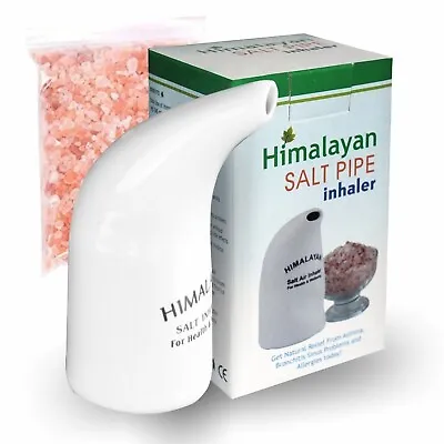 Himalayan Salt Pipe/Inhaler+Free PinkSalt CE Certified Seller For Asthma/Allergy • £10.99