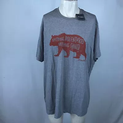 Eddie Bauer -men's Xxl- Gray Short Sleeve Crew Neck T-shirt  Red Bear • $17