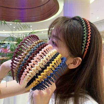 £1.67 • Buy Toothed Headband Hair Band Wave Band Sports Sharks Tooth Matte Hair Accessories
