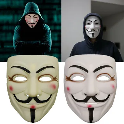 $2.67 • Buy V For Vendetta Mask Guy Fawkes Anonymous Hacker Halloween Cosplay Party Props