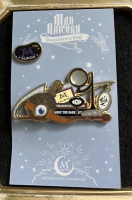 Mad Unicorn Professor Mad Eye Moody Wand  AND Bean Harry Potter Pins • $35