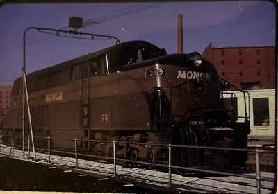 Vtg 35mm Slide Monon Railroad Train Engine 35 Winter Original • $3.99