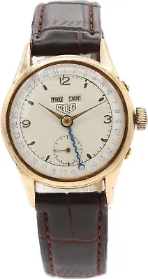 Vintage Heuer Triple Date Men's Bumper Automatic Wristwatch 10k Gold Filled Runs • $1100