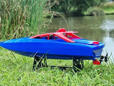 RC Atlantic Yacht Speedboat Model Malibu Racing Twin Motor Jet Boat Sailing Ship • £48